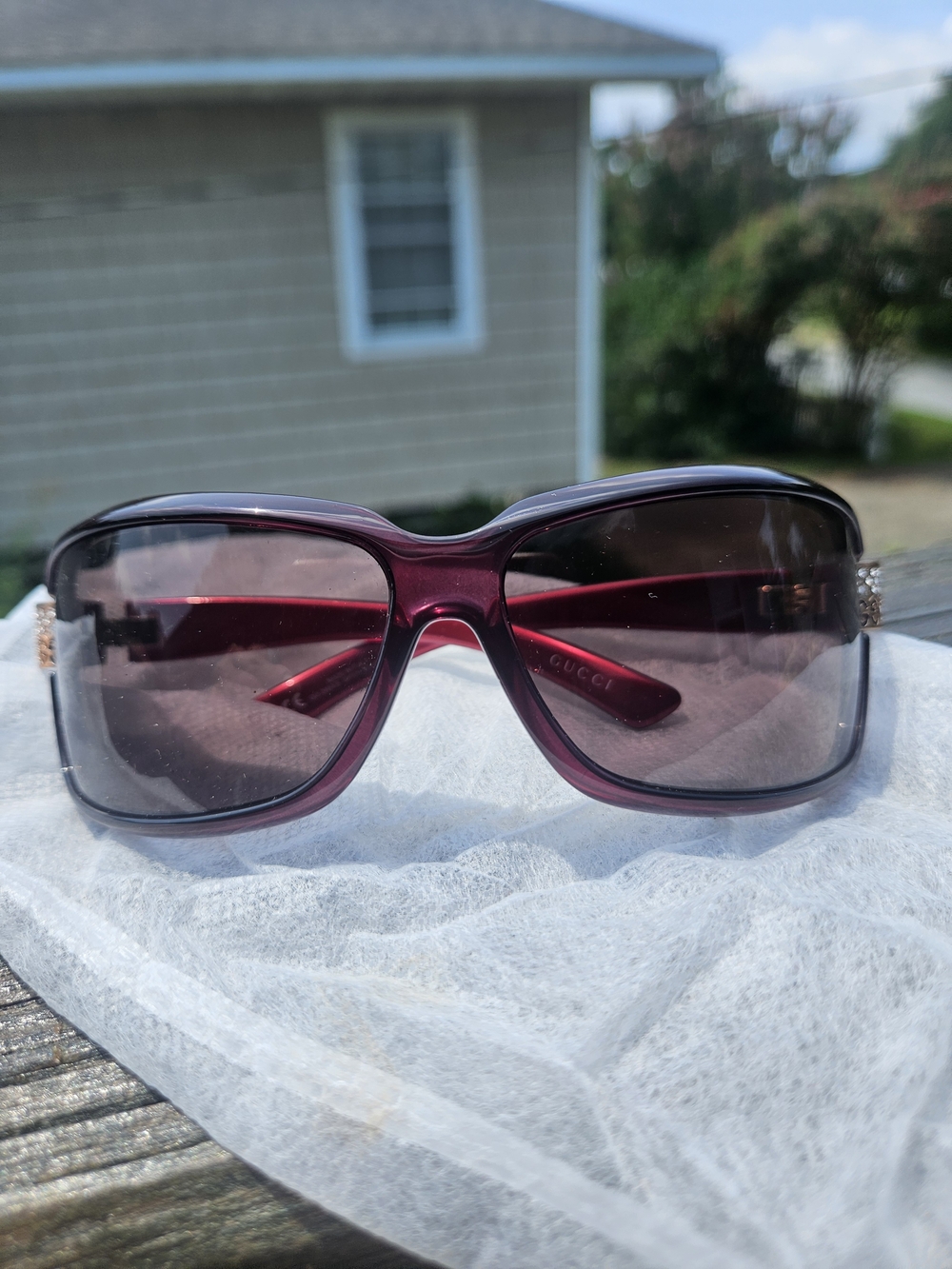 Gucci Plum Gradient Oversized Sunglasses